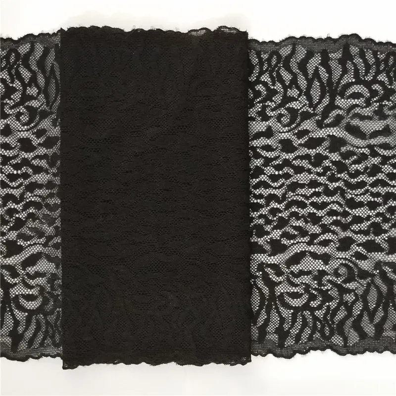 22 см черно-белая эластичная кружевная ткань французское ажурное нижнее белье DIY