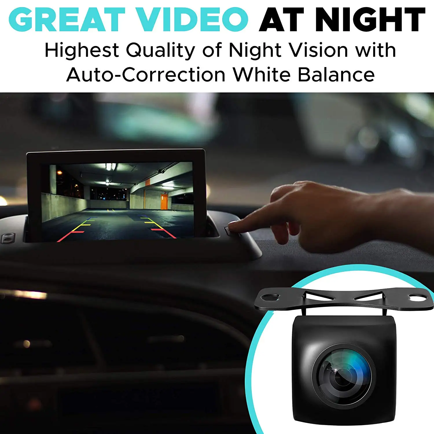 TUAO Super Night Vision HD CCD Vehicle Camera 170 Wide Angle Universal Parking 1080P Rear View IP68 Reverse | Автомобили и