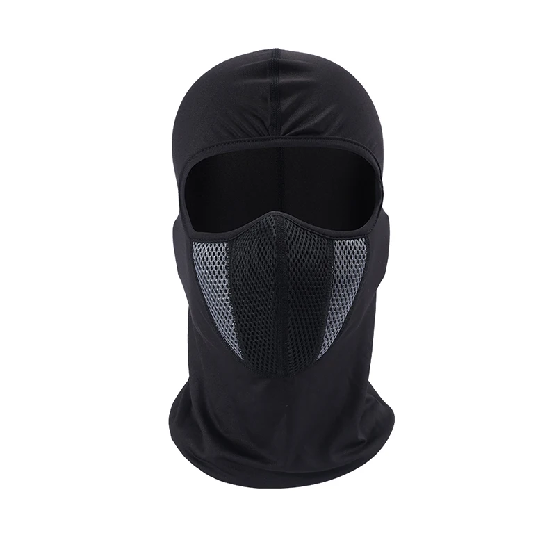 Thin Black gray ZS заездов Зимние Теплые полное покрытие лица тепловой флисовой подкладкой ветрозащитный Анти Пыль Лыжная маска Балаклава Капюшон резиновая дышащая вентиляционная - Цвет: Thin Black gray