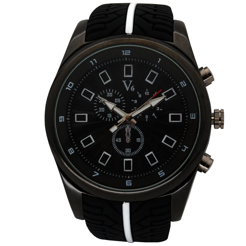 Недавно дизайн 2016 мода спорт кварцевые часы мужчины военные силикона спорта