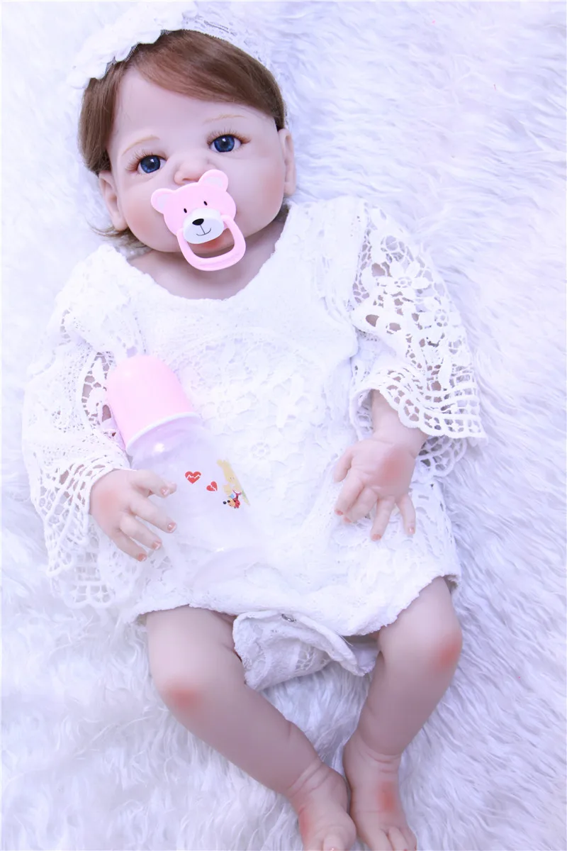 Bebes Reborn doll 57 см полная силиконовая кукла для тела девочка Reborn Baby doll игрушка для ванны Реалистичная новорожденная Принцесса Виктория Bonecas rebon