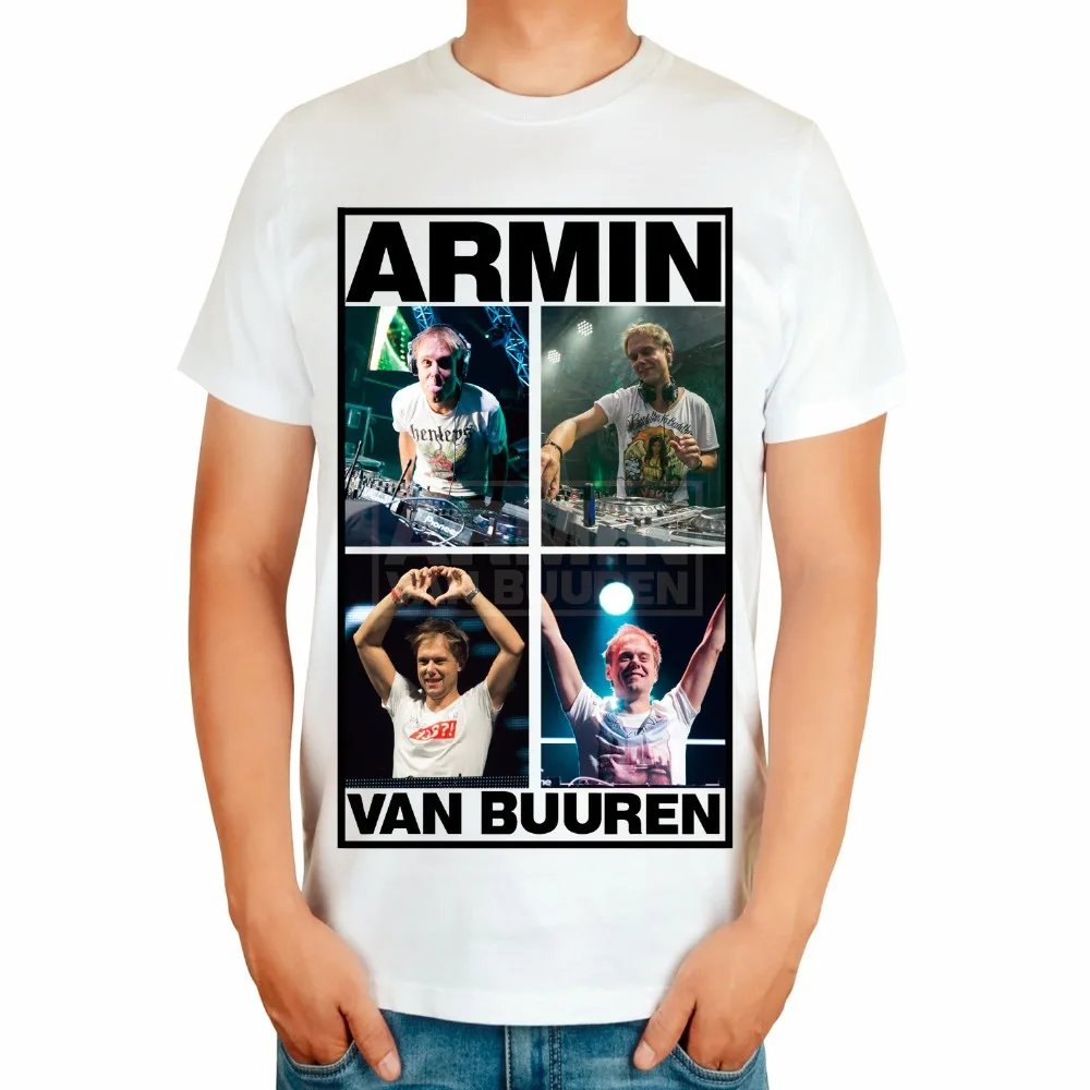 4 вида Armin van Buuren бренд певица DJ рубашка белая mma с принтом хлопковая футболка