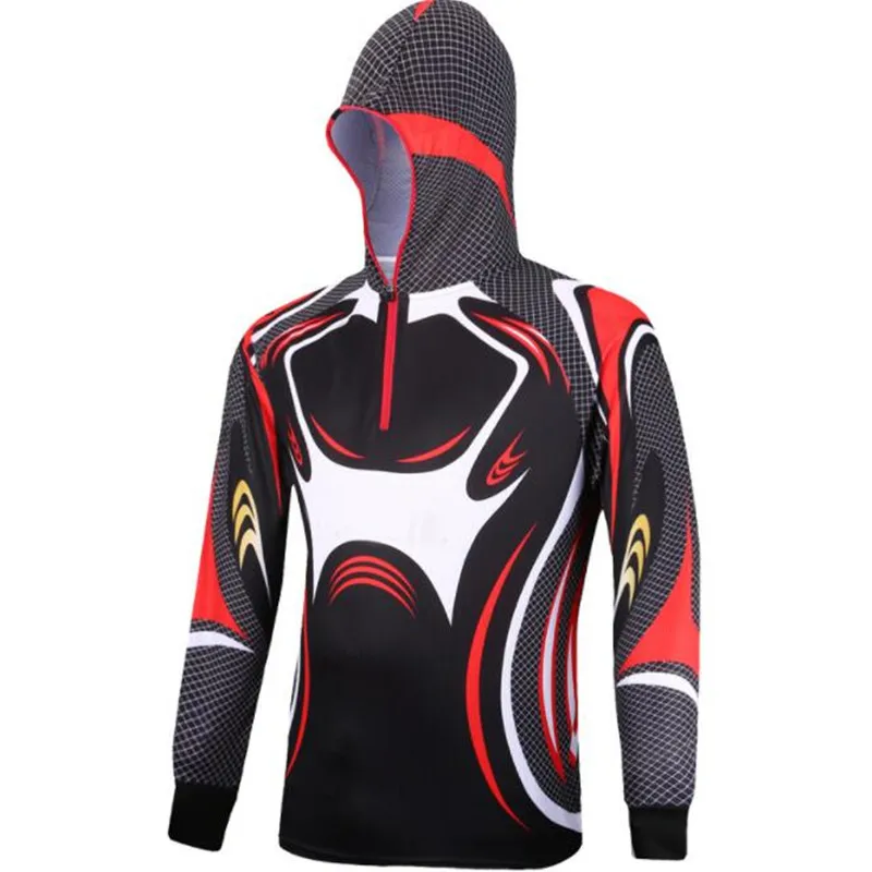 New Outdoor sport mens fishing clothes breathable quick dry Anti UV 40+ Anti-mosquit long sleeve hooded women fishing Shirts