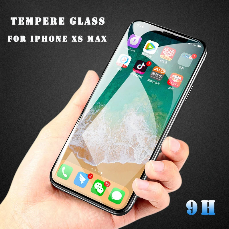 5D изогнутое полное покрытие экрана протектор для iphone X XR XS MAX 9H закаленное стекло 6