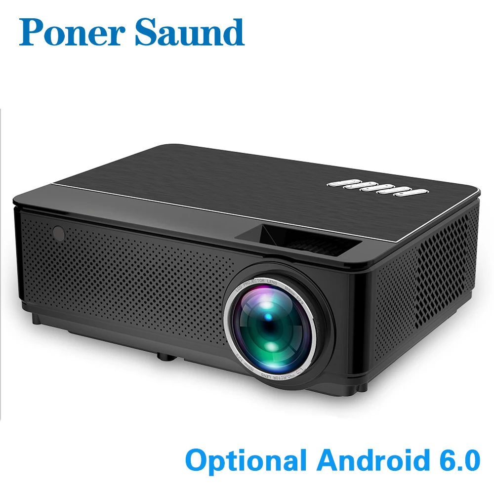 Poner saund M6 светодиодный проектор Android Projetor 4500 люмен Wi Fi Поддержка Full HD 1080 P для