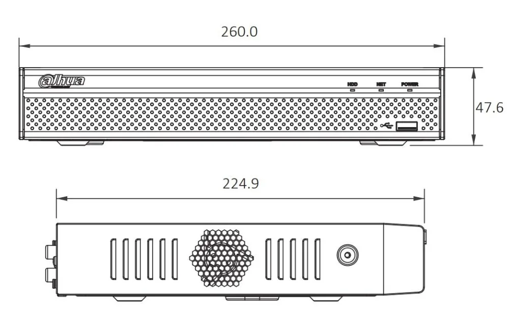 Сетевой видеорегистратор Dahua POE NVR NVR2104HS P 4KS2 4 канальный компактный 1U 4PoE Lite 4K