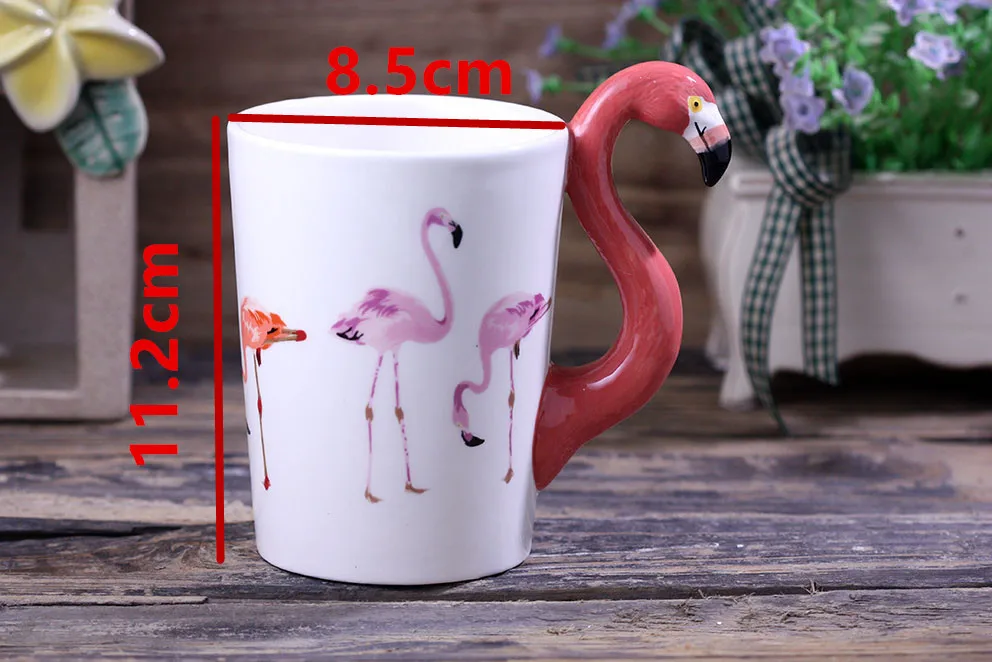 Новый 3D Фламинго Кофе Кружка Творческий Чай молоко вода фарфоровые чашки ручная