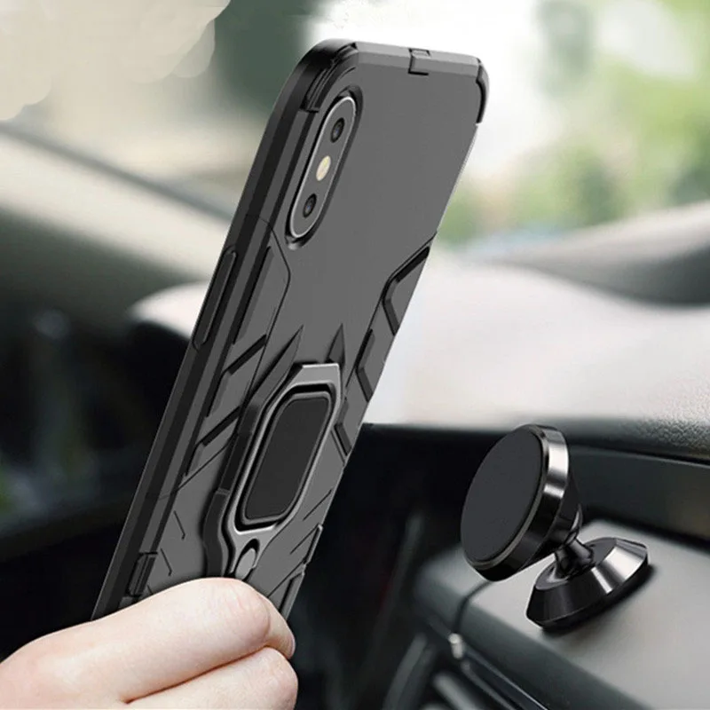 Чехол для Xiaomi Redmi 7A чехол силиконовый магнитный держатель пальца Броня задняя