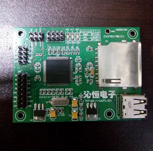 

Набор для разработки USB2.0, плата оценки CH378, требуется внешний микрокомпьютер с одним чипом, читаемый, записывающий U-диск, SD-карта