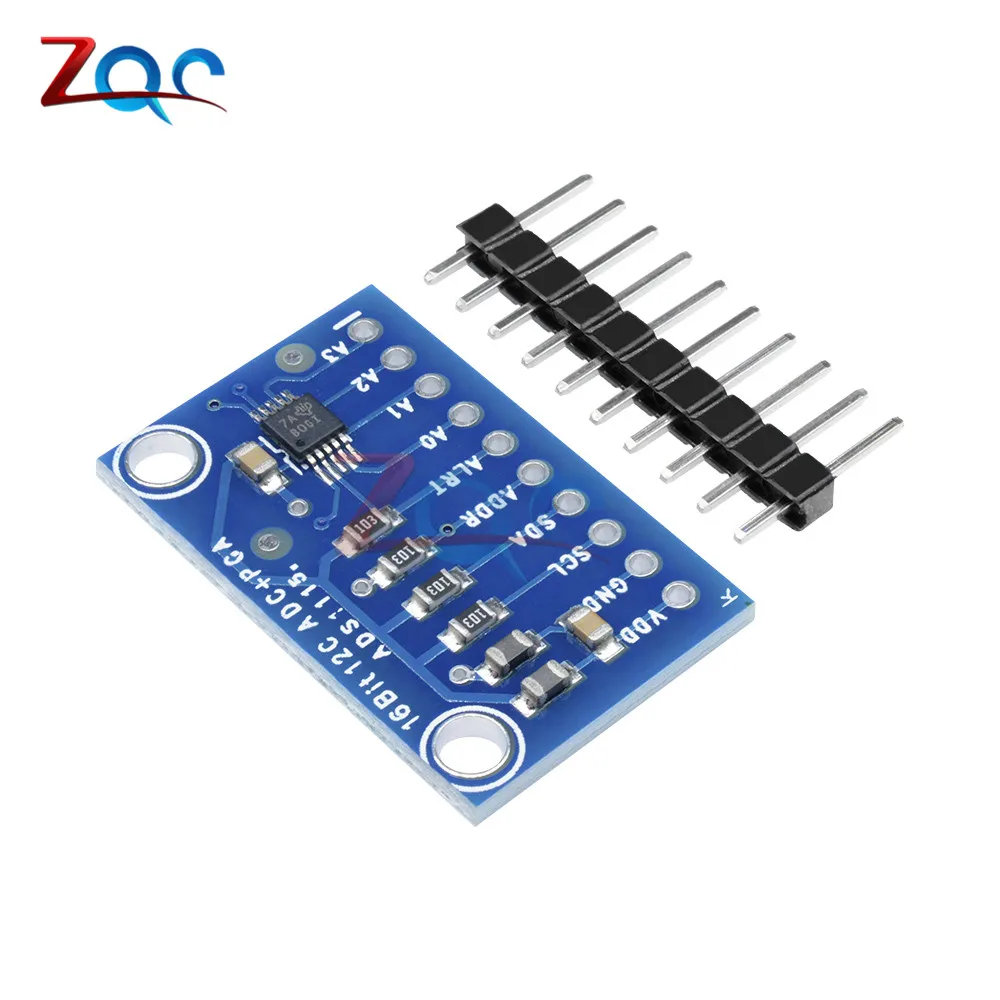 Модуль ADC 16 бит I2C ADS1115 ультра-компактный 16-точный 4-канальный с усилителем Pro Gain для
