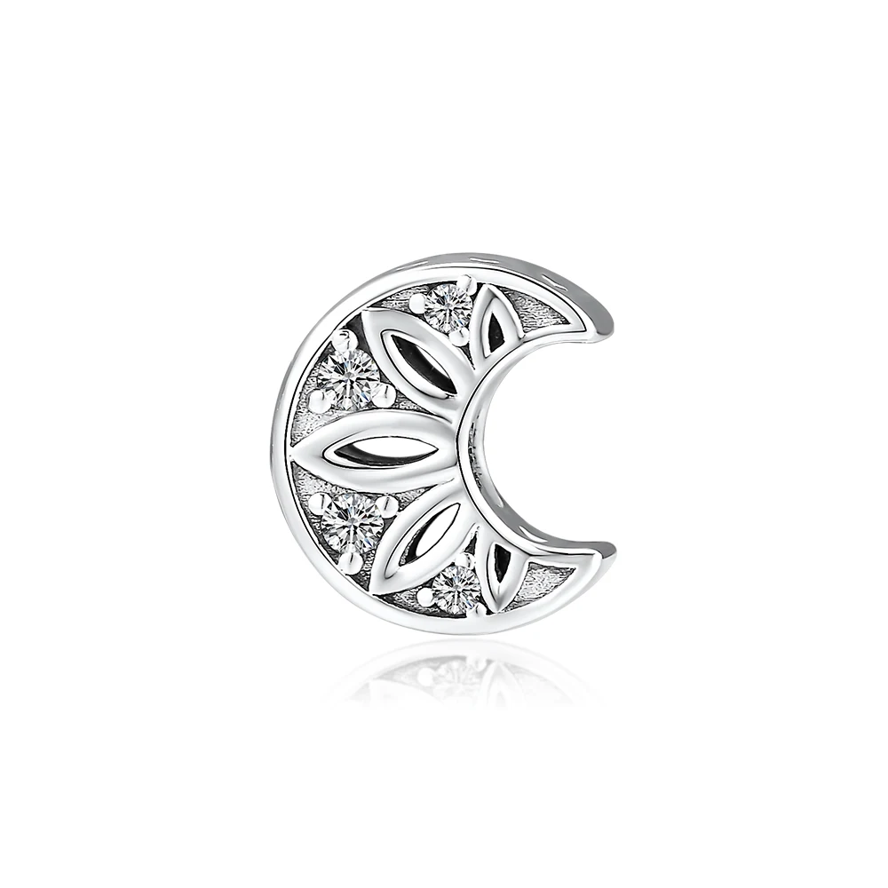 

Fits for Original Charms Bracelets Necklaces 100% 925 Sterling Silver Jewelry Moon and Stars Beads Free Shipping