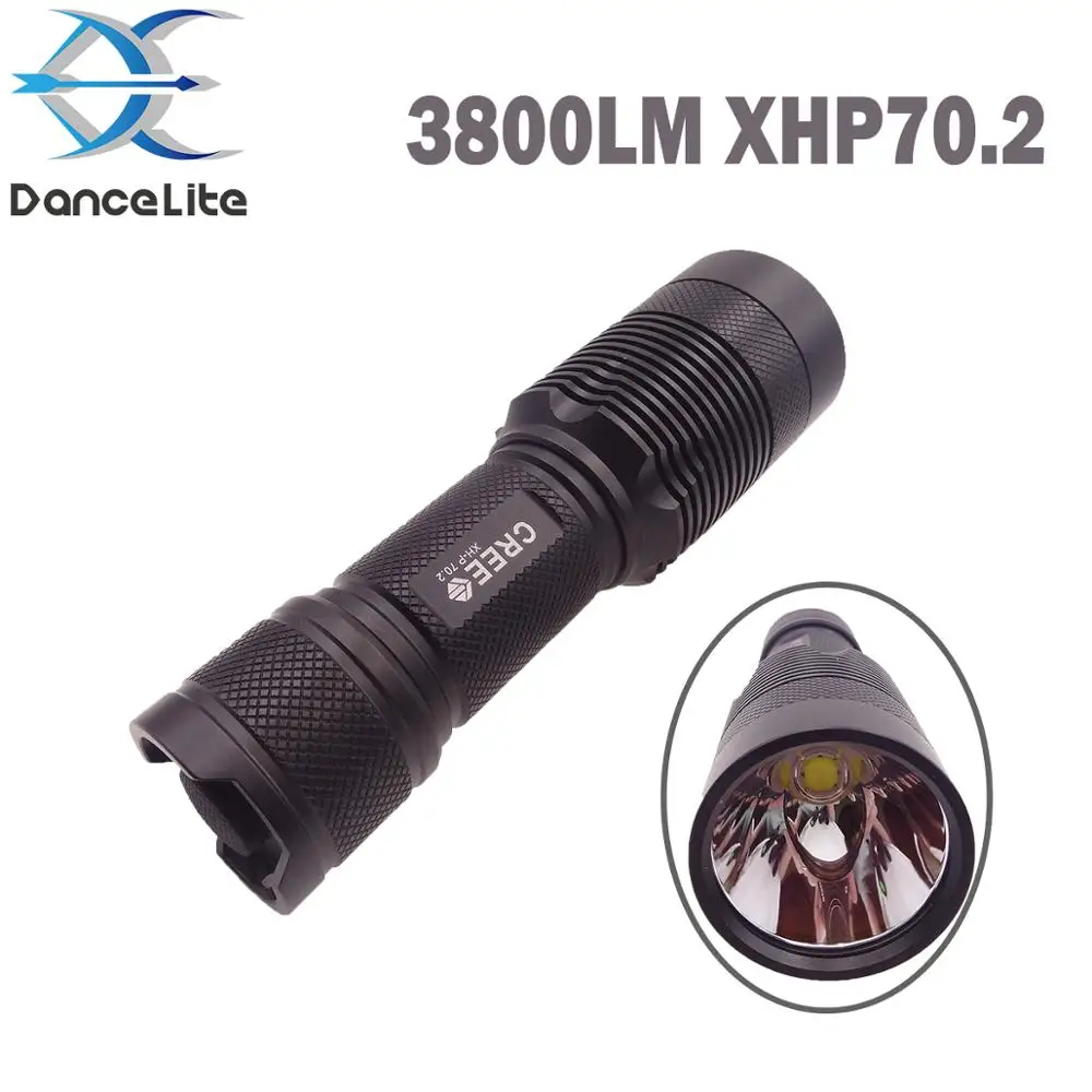 3800лм DanceLite C8.2 Открытый фонарик XHP70.2 супер яркий светодиодный фонарь для охоты кемпинга альпинизма