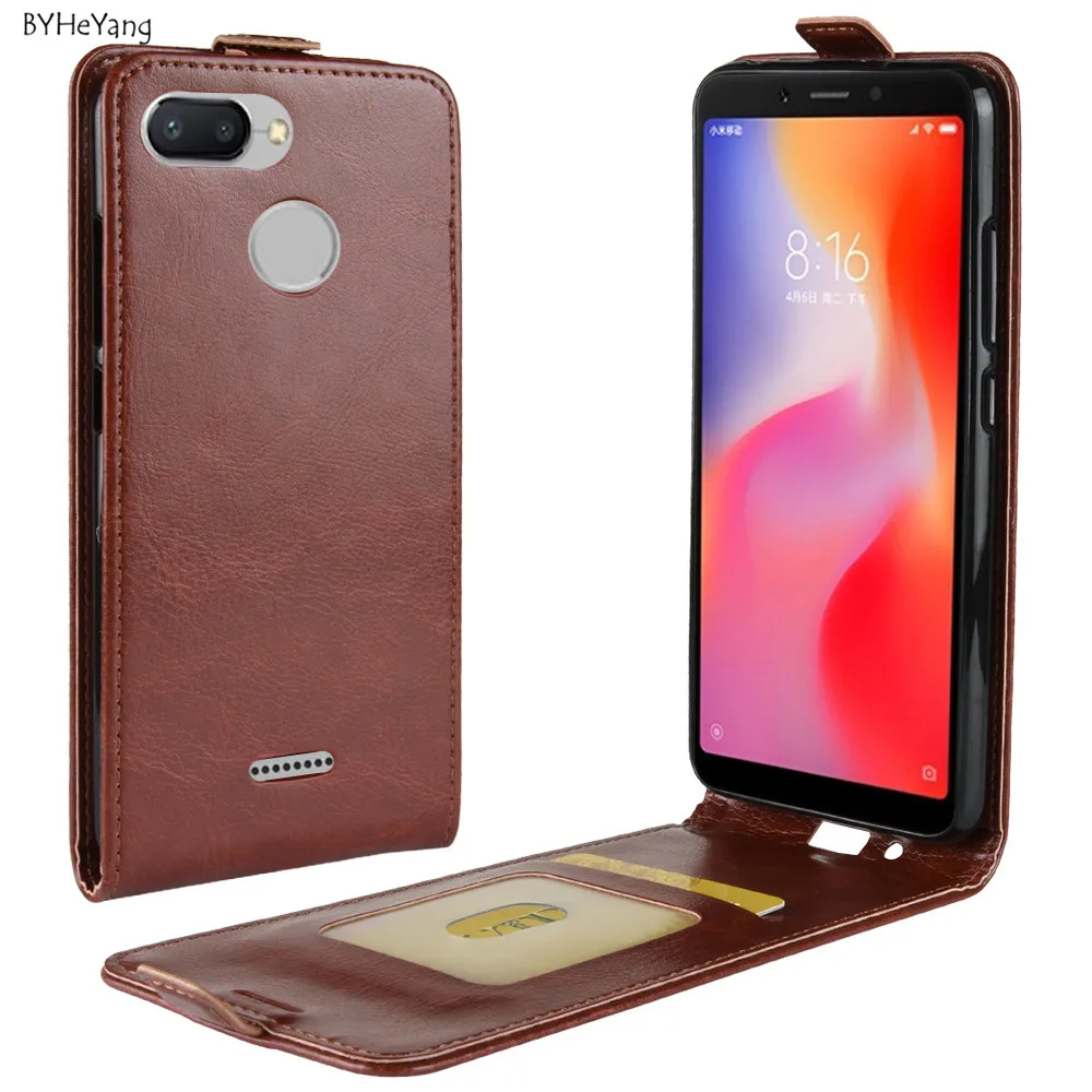 Для Xiaomi Redmi 6 Чехол для Pro Обложка Вертикальный флип кожаный чехол сумки кожи чехлы