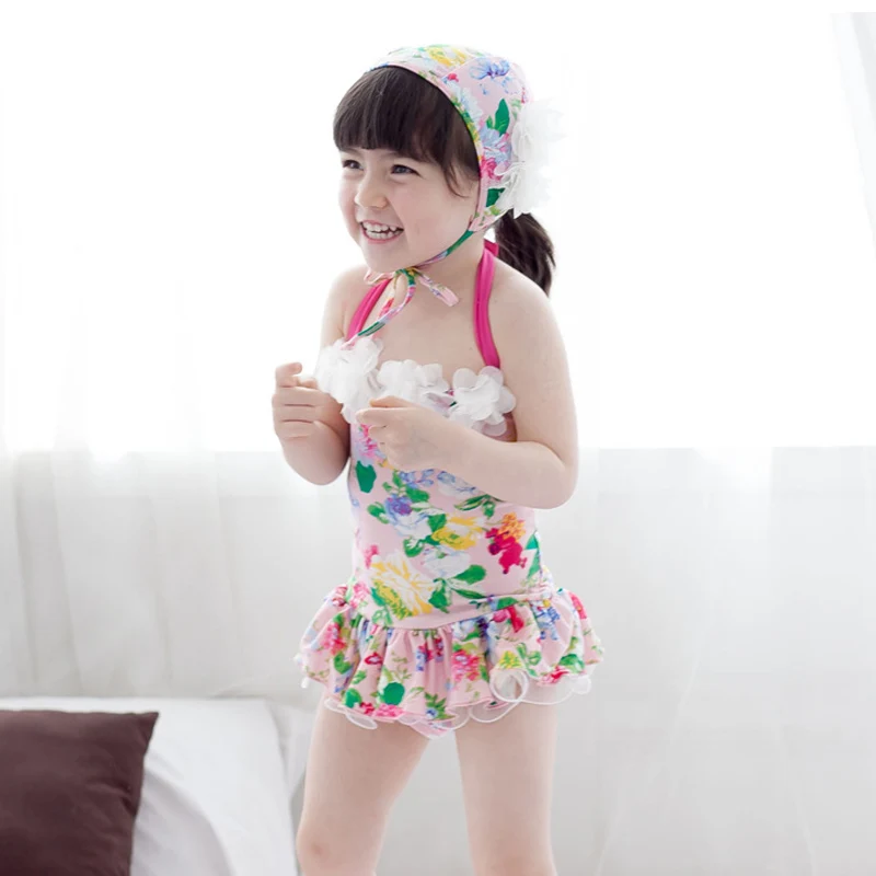 Детский купальник для девочек бикини купальный костюм 2017 2 шт./компл. детское