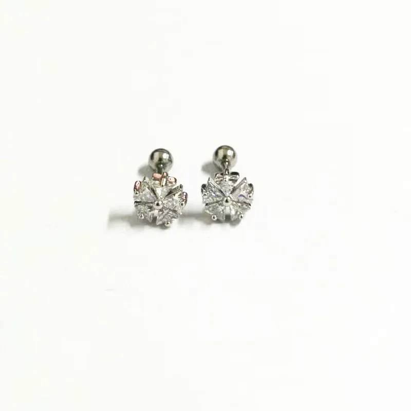 Stainless Steel Zircon Ear Tragus Ring Cartilage Piercing Stud Helix Jewelry | Украшения и аксессуары