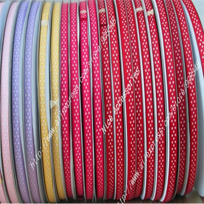 3/8 'Ə мм 100% полиэстер с принтом в горошек grosgrain лента dotty подарок аксессуары для