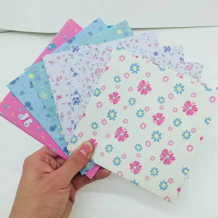 Flower 72 шт./компл. мультфильм цветок квадратный оригами Бумага скрапбукинг ручной работы украшения Поставки детей DIY искусство ремесла цветной бумага - Цвет: Flower