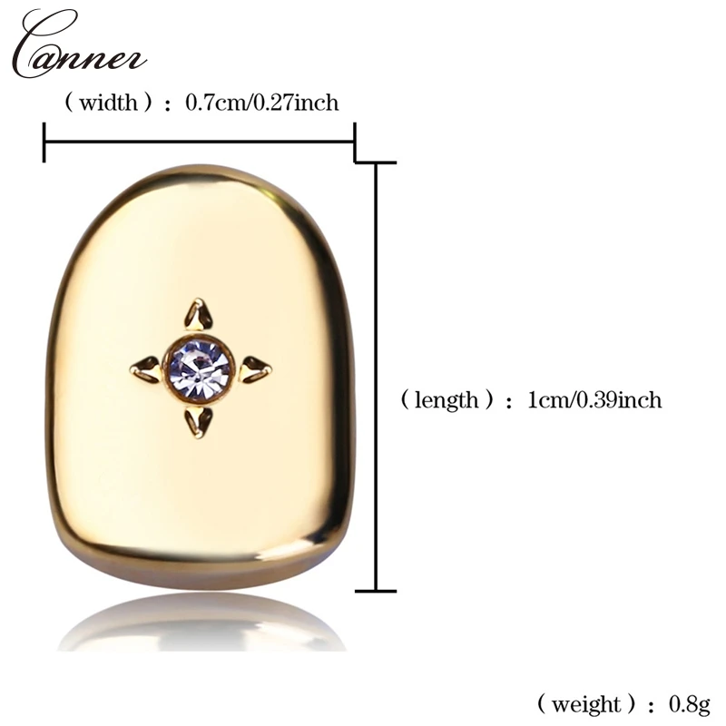 Crystal Star Teeth Grillz Gold/ Removable Single Tooth Grills Hip Hop Punk Caps Women Mens Body Jewelry Q3 |