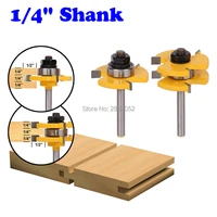 new 2pcs tongue groove router bit 34 stock 14 shank for woodworking tool