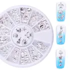 3D металлические заклепки для дизайна ногтей, 1 коробка, серебряный, морской, морская звезда, морская лошадь, ракушка, декоративные аксессуары