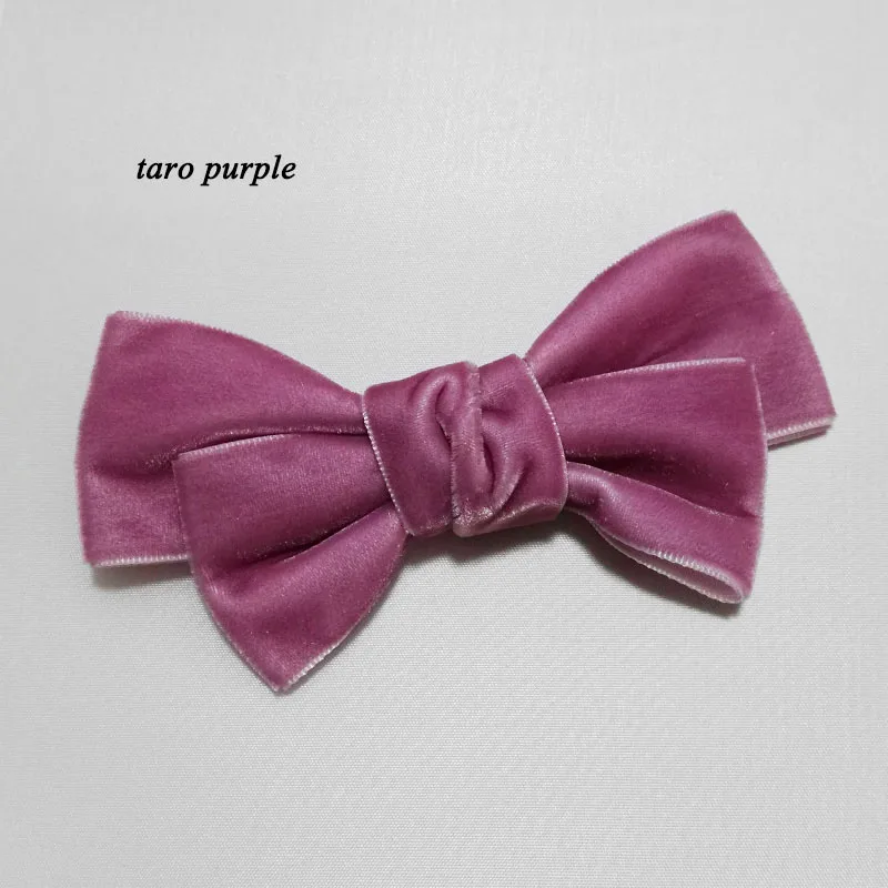 taro purple 12 шт. Модные женские заколки для волос для девочек; украшения для волос ручной работы 4,5 дюйма бархат заколки для волос заколки-Аллигаторы для волос для Для женщин - Цвет: taro purple