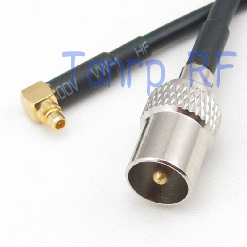 

6in TV male plug to MMCX male right angle RF connector adapter 15CM Pigtail coaxial jumper RG174 extension cord cable