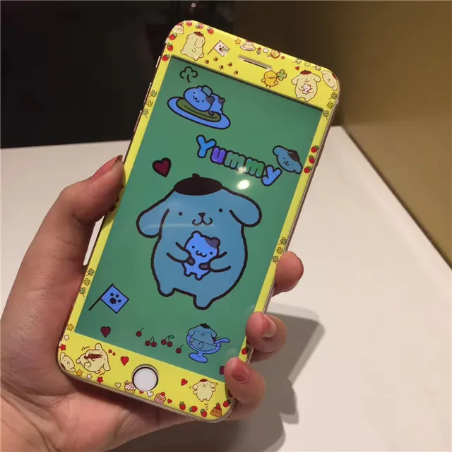 Защитное закаленное стекло с мультяшным рисунком для iphone 6 6s 7 8 Plus защитная