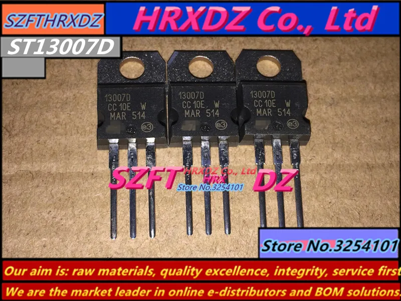 Szfthrxdz 100% Новый оригинальный 10 шт. ST13007D 13007D TO220 700 V 8A|Соединители| |