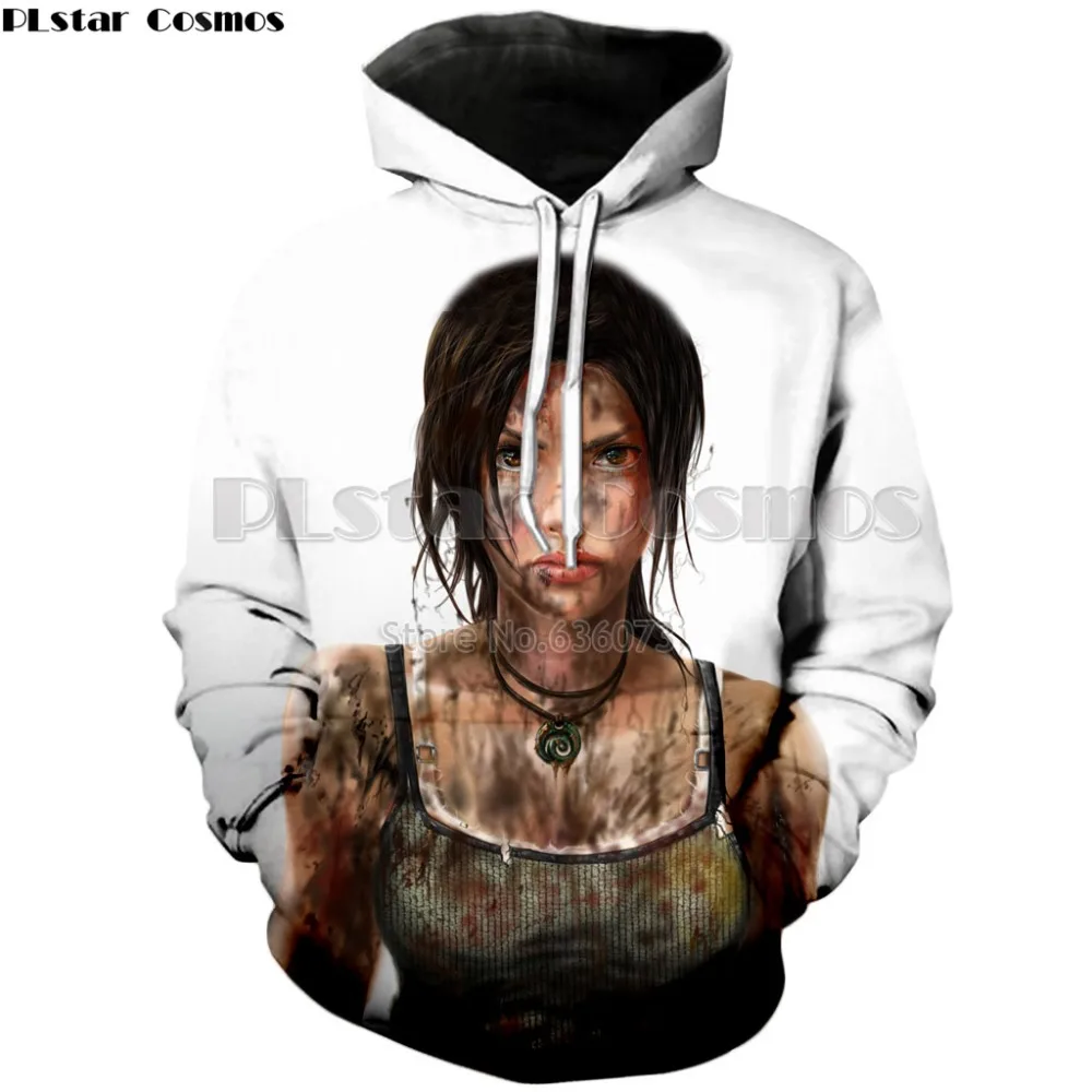 PLstar Cosmos классические игры Tomb Raider Hoodie Модный женский мужской свитер с капюшоном Heroine Lara Croft 3d печать Hoody