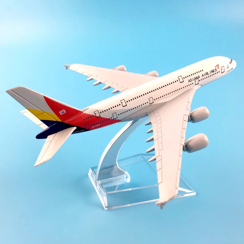 16 см A380 ASIANA AIRLINES модель самолета Моделирование сплава рождественские игрушки