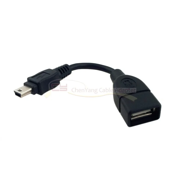 Кабель USB 2 0 Mini 5Pin B типа папа к мама OTG Хост на ходу 10 см для GPS 1 м короткий кабель