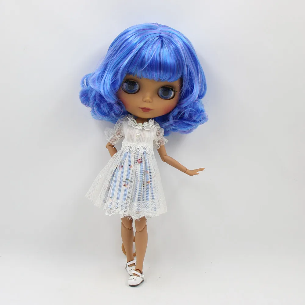 Ледяной DBS Blyth кукольные 1/6 bjd с черной кожи телесного цвета шарнирное тело и