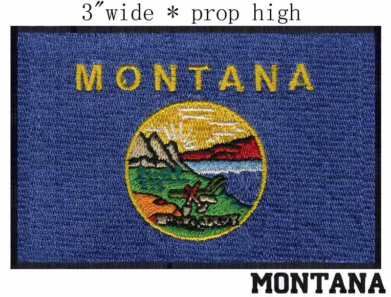 Монтана флаг 3 &quotШирокая вышивка патч для кружева мотив аппликация/мирная