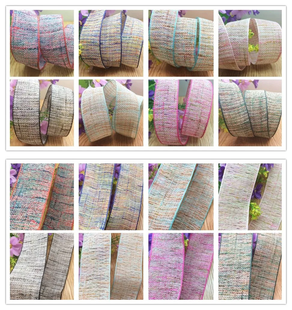 

Новое поступление, 10 ярдов, лента из льна шириной 25 мм и 38 мм, лента для волос с бантом, аксессуары, лента для упаковки подарков