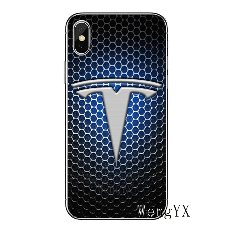 Супер Электрический автомобильный логотип Tesla для Apple iPhone 8 7 plus 6s 6 plus X XR XS Max SE 5s 5c 5 4s 4 TPU мягкий чехол для телефона - Цвет: tesla-car-logo-A-12