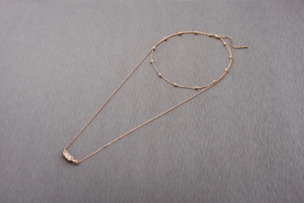 Ожерелье QIMING с арахисовым жемчугом элегантные ювелирные изделия длинная цепочка