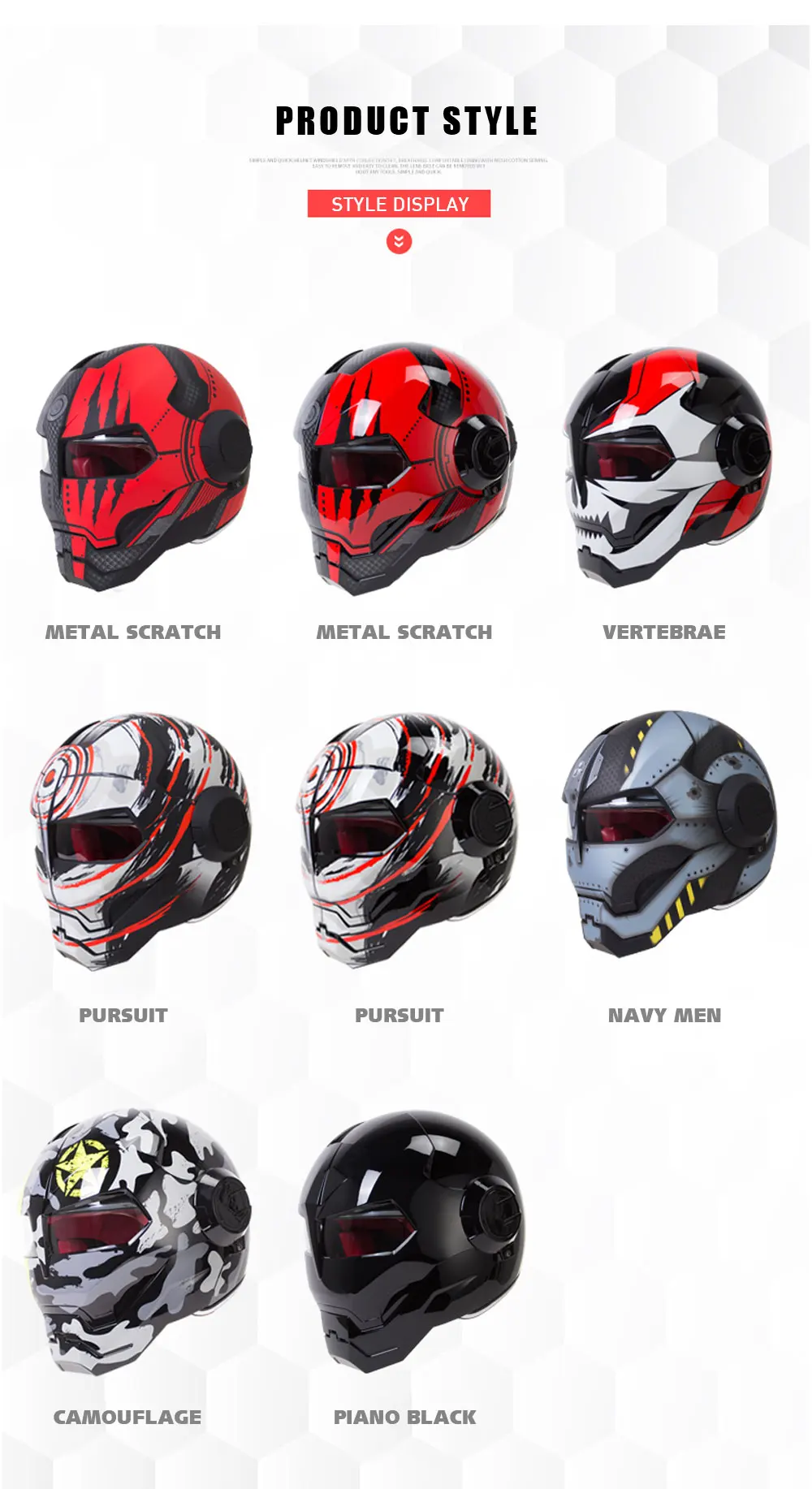 HEROBIKER мотоциклетный шлем Ретро мотоциклетный шлем Полнолицевой винтажный Ретро шлем для мотокросса