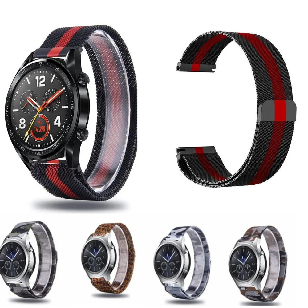 22 мм Миланский ремешок для huawei Watch GT ремешок с магнитной пряжкой Замена для samsung Galaxy 46 мм ремешок для часов Браслет Ремни