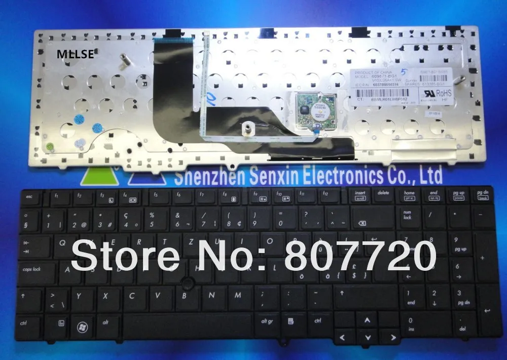 100% новая Оригинальная швейцарская клавиатура 609871 BG1 613385 для HP 6540B 6545B 6550B с