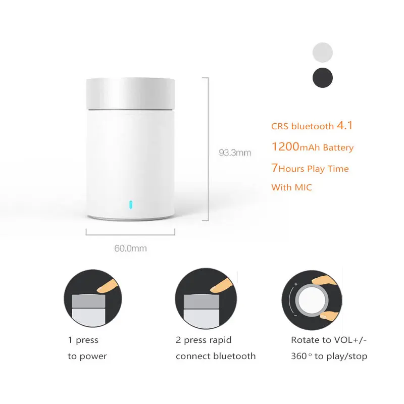 Оригинальный Xiaomi Mi Bluetooth 4 1 динамик Cannon 2 стальной пистолет II громкой связи