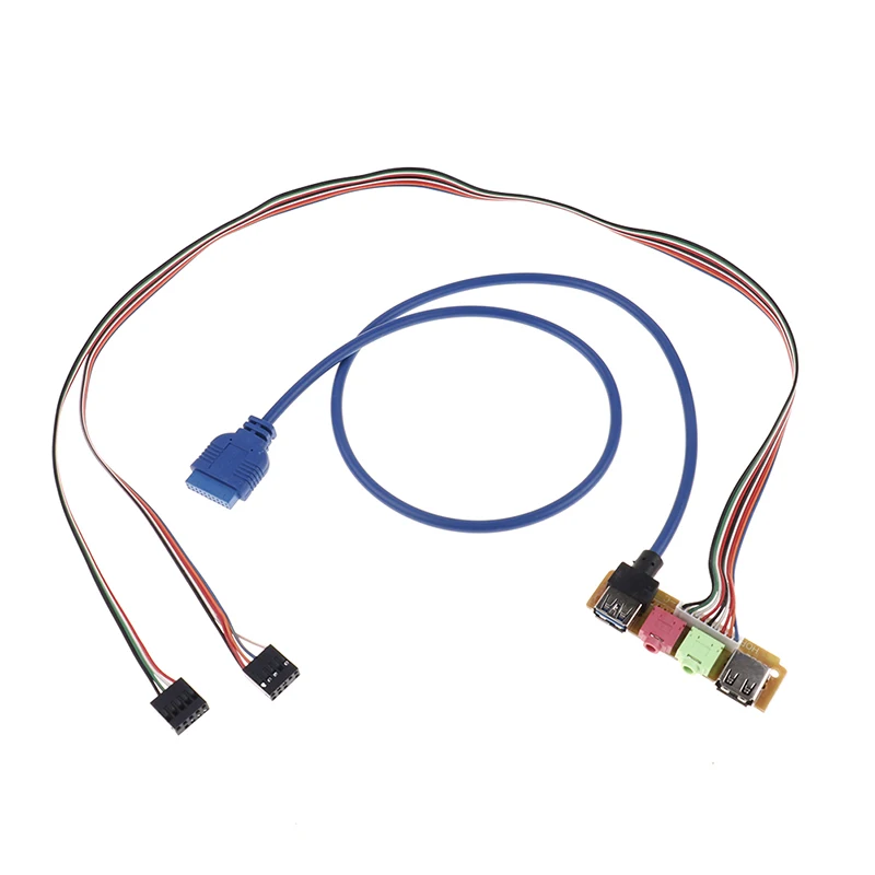 USB 70 см 2 0 + 3 порт шасси ПК корпус компьютера аудио Передняя панель Замена кабеля 1