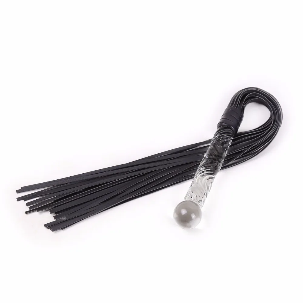 Thierry плетка из кожи и ПУ со стеклом дилдо с ручкой Анальная пробка flogger порка