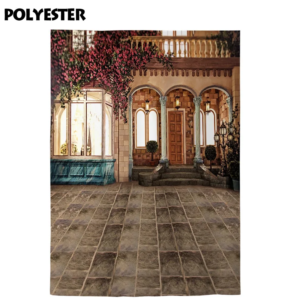 Студийный фон для фотосъемки Allenjoy с изображением дома здания цветов двери арки