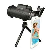 50x52 monocular bak4 monocular telescope hd scope prism scope with compass phone clip tripod for outdoor activities