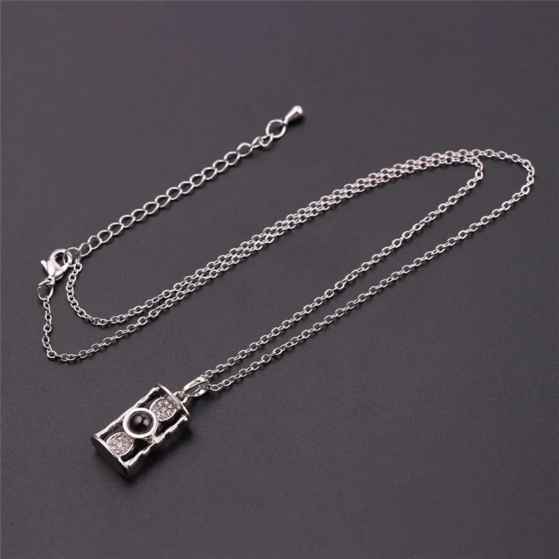 Новый дизайн песочные часы ожерелье с проекционным кулоном Я люблю тебя на 100