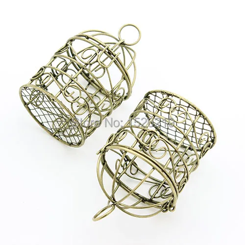 Новое поступление 1 шт./Лот подвеска в виде птичьей клетки из античной бронзы