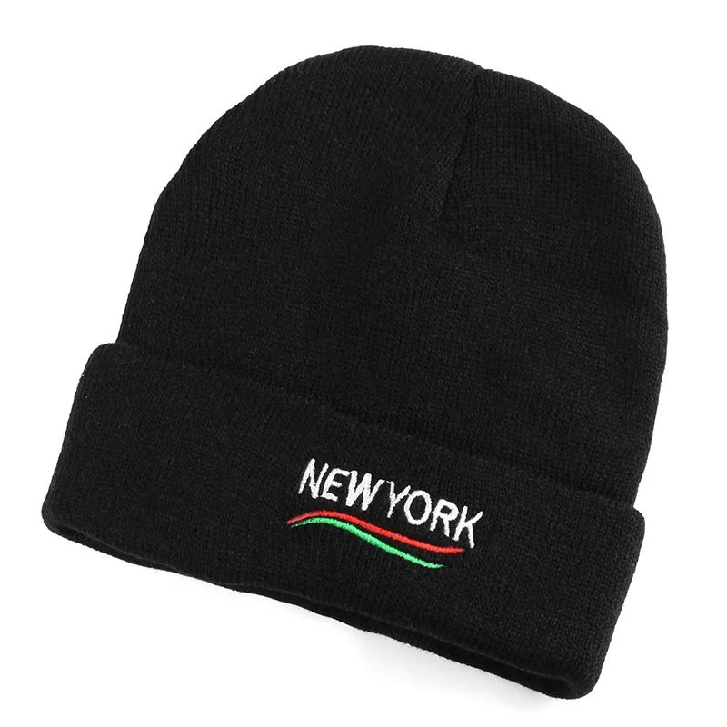 Модная акриловая эластичная шапка Skullies для женщин и мужчин Зимняя Вязаная Шапка