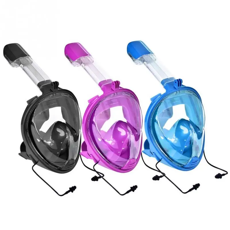 Силиконовая маска для дайвинга подводного плавания дыхания с креплением камеры