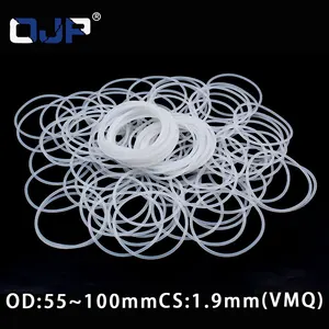 White Silicon Ring Silicone/VMQ O Ring 1.9mm Thickness OD55/60/65/68/70/75/80/85/90/95/100mm Rubber O Ring Seal Gasket Washer