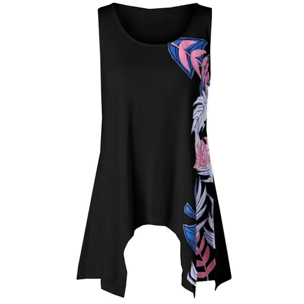 SAGACE женская летняя футболка сексуальная без рукавов с принтом топы для девушек